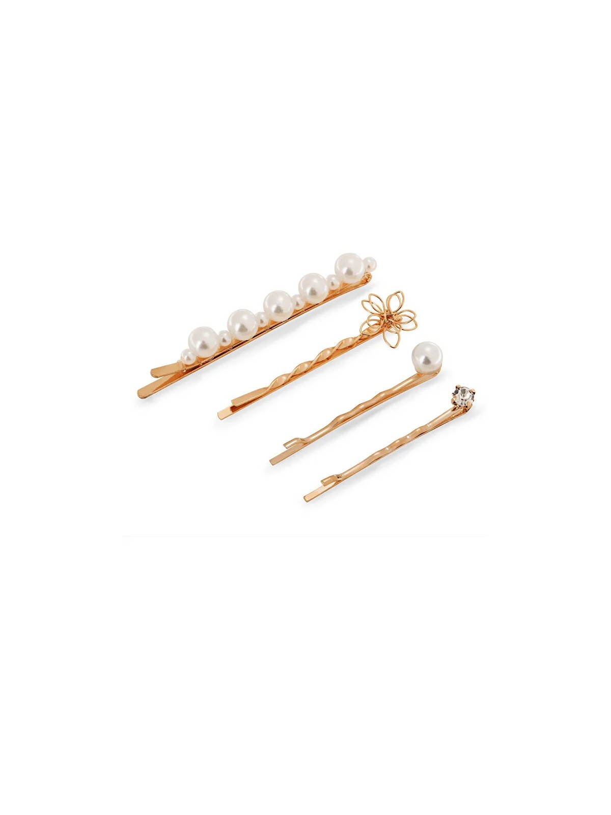 Troli Elegante set di fermagli per capelli placcati in oro donna