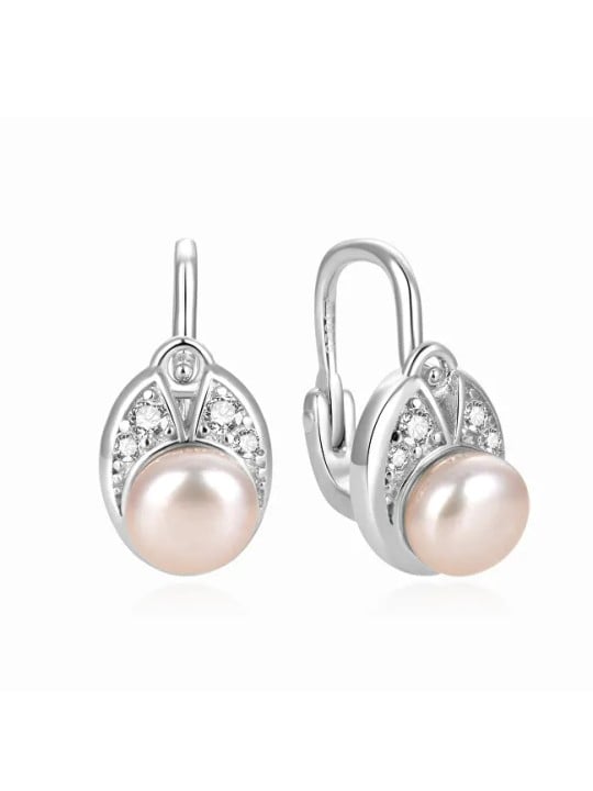 Eleganti orecchini in argento con vere perle di fiume AGUC2579DP Codice: sBE1263