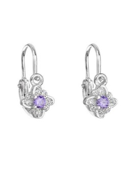 Orecchini per bambini in argento con zirconi viola 11175.3 Codice: sEG0560