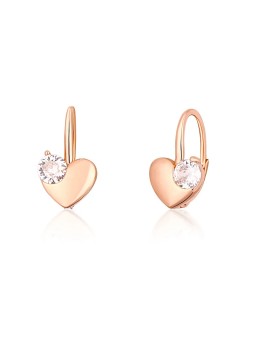 Delicati orecchini in bronzo a forma di cuore con zirconi SVLE1513XH2RO00 Codice: sJV2448