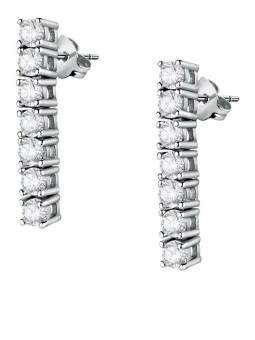 Morellato Orecchini minimalisti con zirconi trasparenti Scintille SAQF27 donna