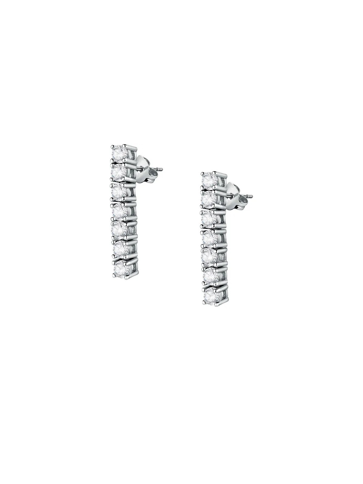 Morellato Orecchini minimalisti con zirconi trasparenti Scintille SAQF27 donna