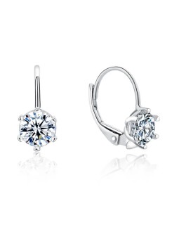 MOISS Delicati orecchini in argento con zirconi trasparenti E0000676 - Dimensioni: 1.5 x 0.9 cm donna