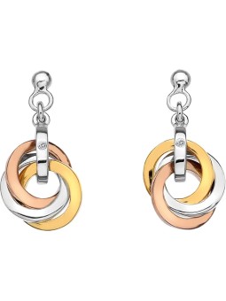 Hot Diamonds Orecchini in argento Trio Oro Rosa DE389 donna