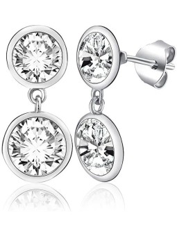 Silvego Orecchini in argento con zirconi cubici Lucy JJJE830e donna