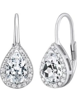 Silvego Orecchini pendente ORIANNA in argento con zirconi LPS0341SR donna