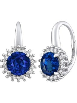 Silvego Orecchini in argento ADRIA con zaffiro LPSE0754 donna