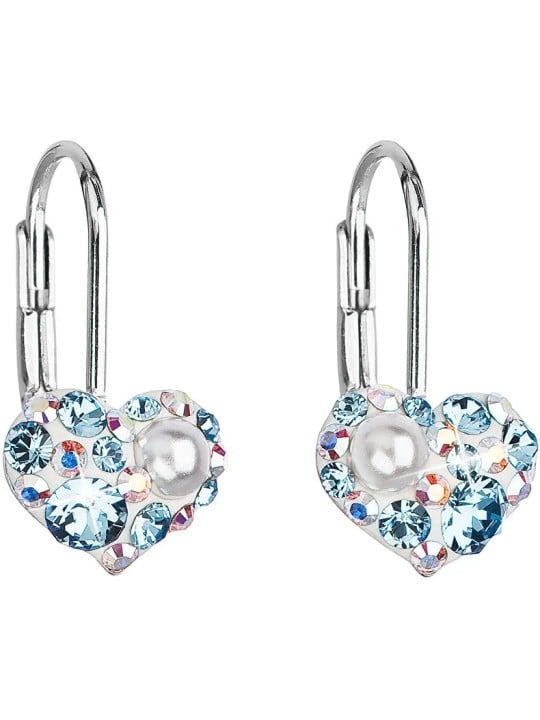 Evolution Group Orecchini a cuore con Swarovski 31125.9 acqua donna