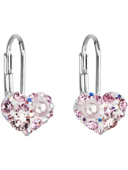 Evolution Group Orecchini a cuore 31125.9 rosa chiaro donna