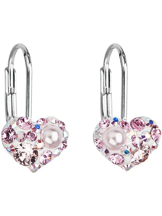 Evolution Group Orecchini a cuore 31125.9 rosa chiaro donna