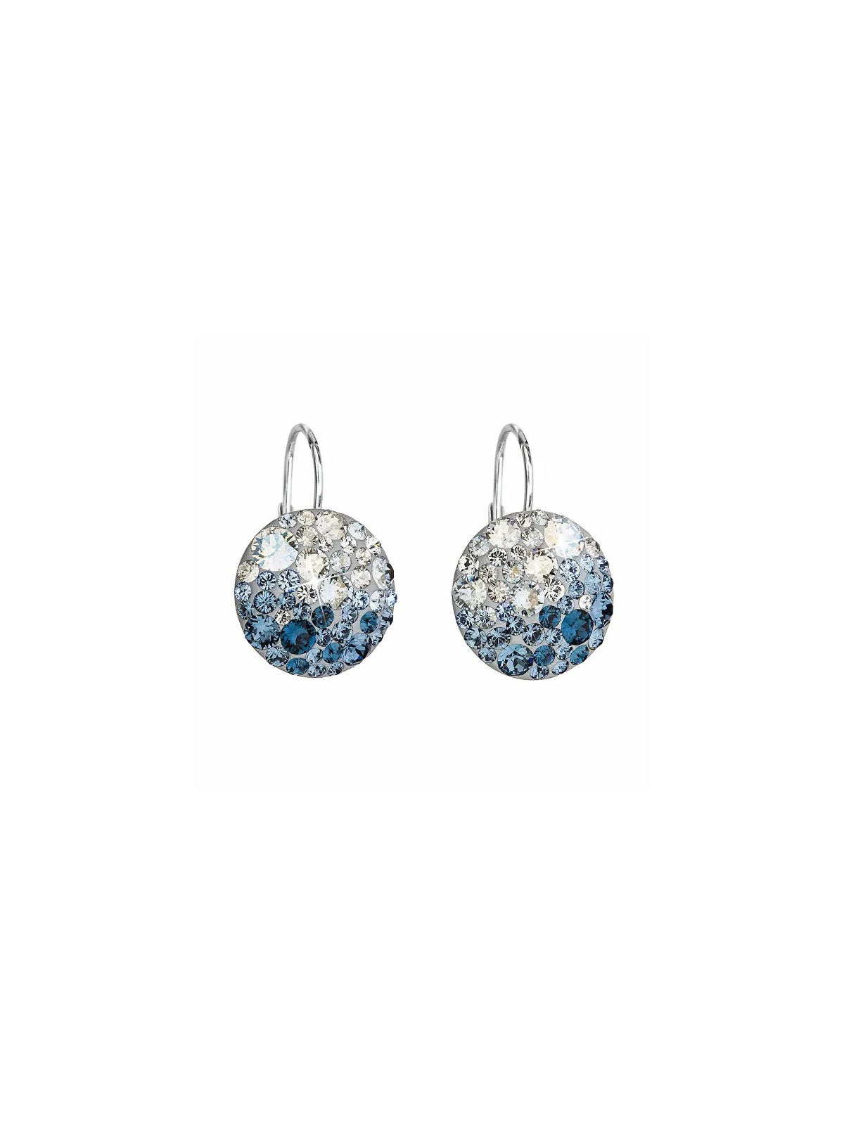Orecchini Evolution Group in cristallo argento 31176.3 Blu ghiaccio donna