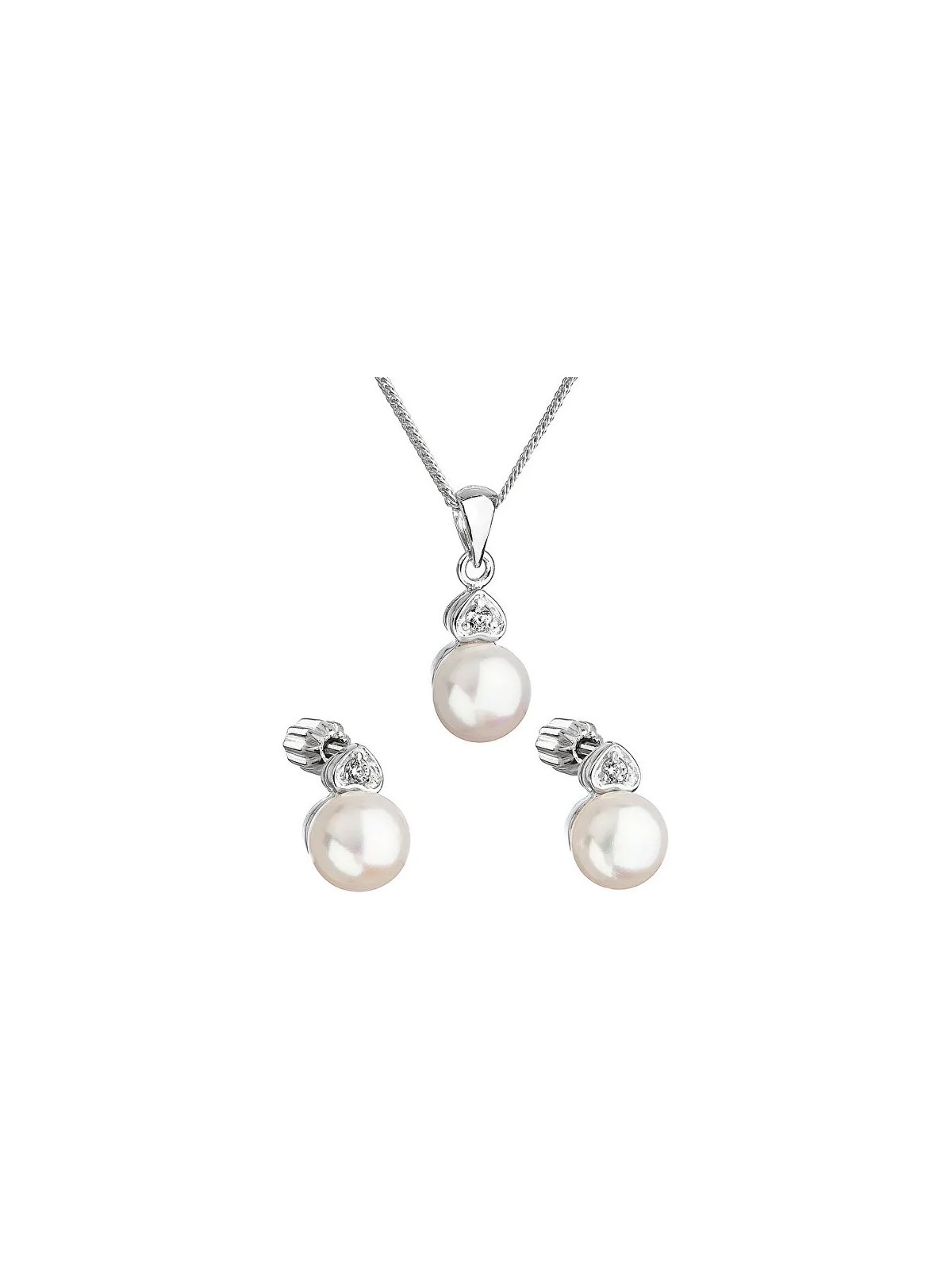 Evolution Group Perla incastonata con zirconi Pavon 29001.1 bianco donna