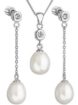 Evolution Group Perla in argento con zirconi Pavona 29005.1B AAA bianchi (orecchini, catena, pendente) donna