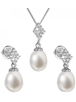 Evolution Group Parure di lusso in argento con perle autentiche Pavon 29018.1 donna