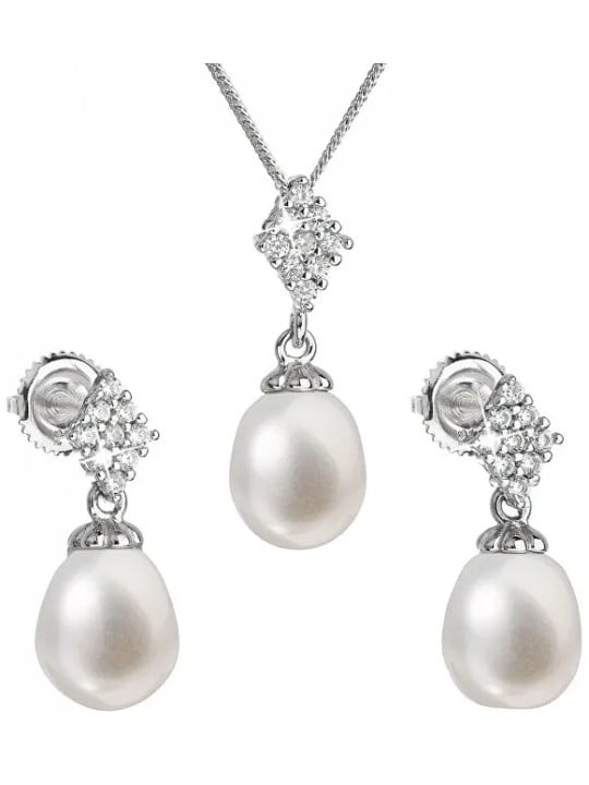 Evolution Group Parure di lusso in argento con perle autentiche Pavon 29018.1 donna