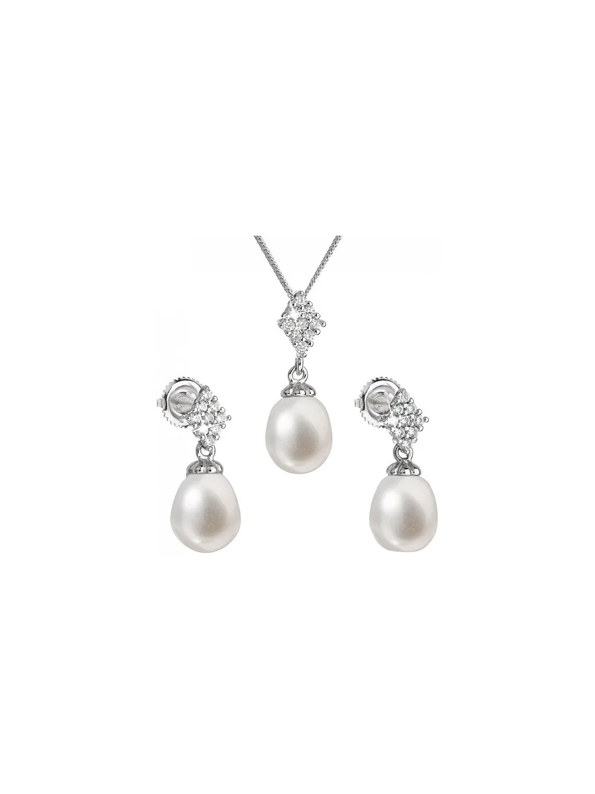 Evolution Group Parure di lusso in argento con perle autentiche Pavon 29018.1 donna