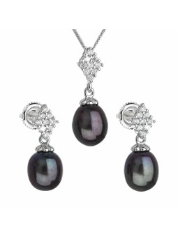 Evolution Group Set di perle di fiume in argento con pavone di lusso 29018.3 (orecchini, catena, pendente) donna