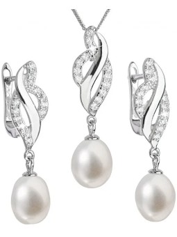 Evolution Group Parure di lusso in argento con perle autentiche Pavon 29021.1 donna