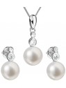 Evolution Group Pavona 29035.1B Set di gioielli in argento con perle autentiche (orecchini, catena, pendente) da donna