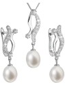 Evolution Group Parure di lusso in argento con perle autentiche Pavon 29028.1 donna