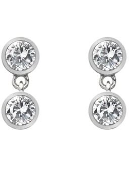 Hot Diamonds Orecchini in argento con topazio e diamante autentico Willow DE586 donna
