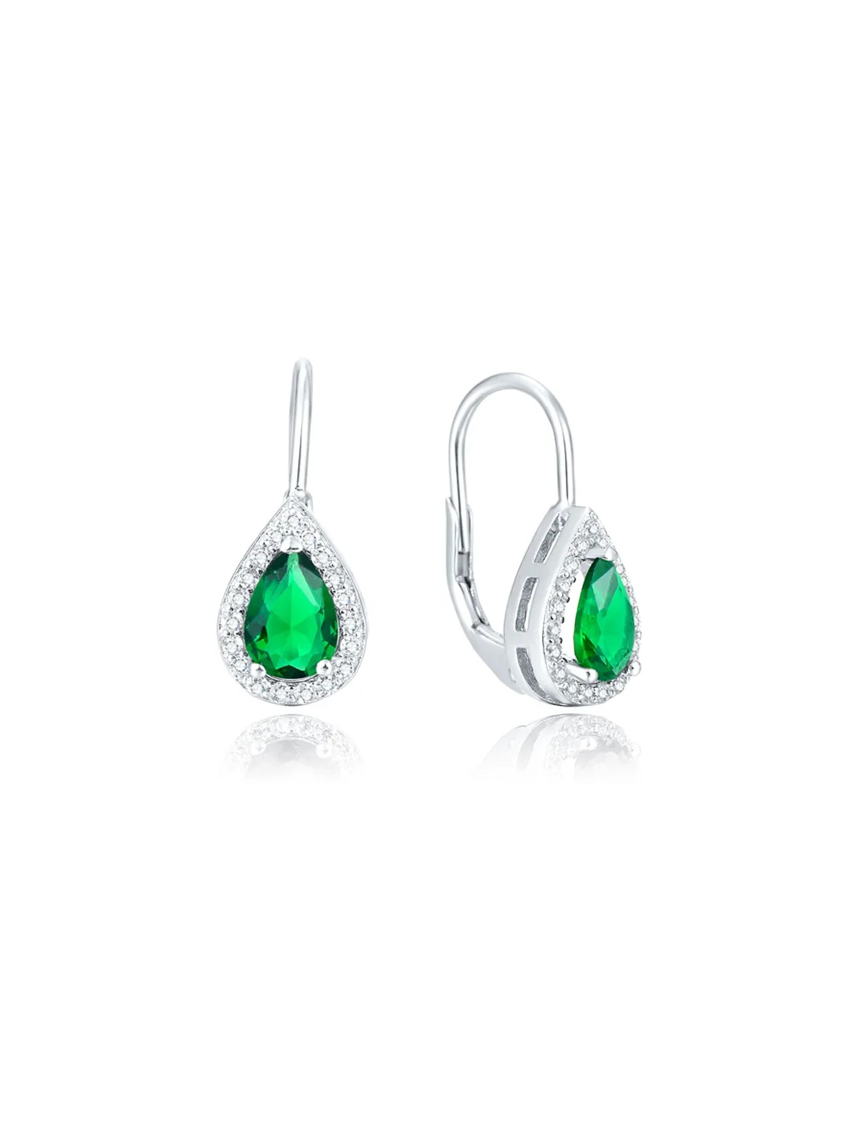 Beneto Orecchini in argento con cristallo verde AGUC1161 donna
