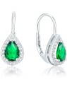 Beneto Orecchini in argento con cristallo verde AGUC1161 donna