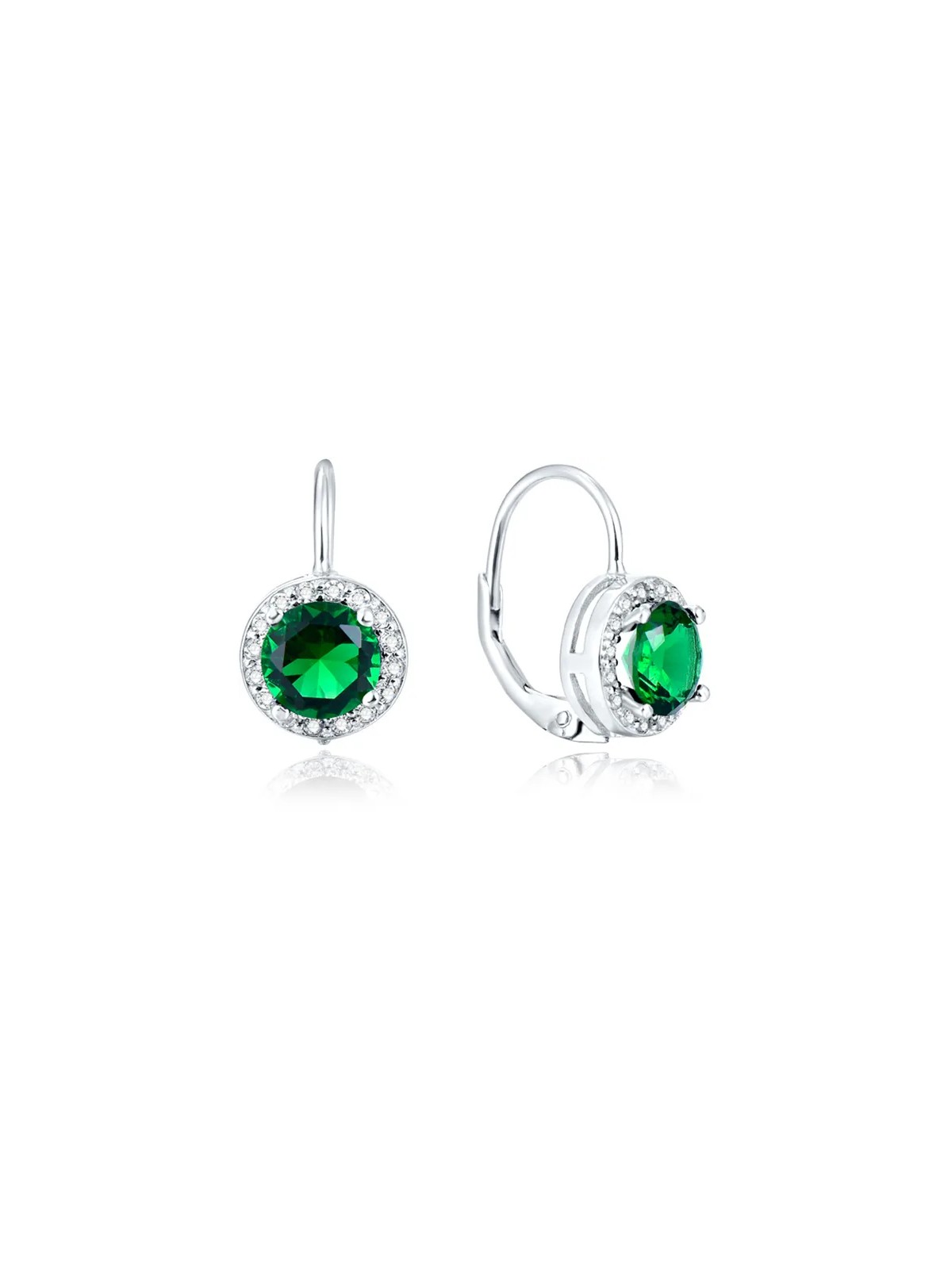 Beneto Orecchini in argento con cristilla verdi AGUC1157 donna