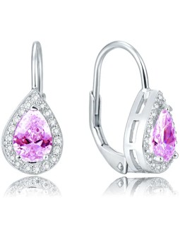 Beneto Orecchini in argento con cristallo rosa AGUC1162 donna