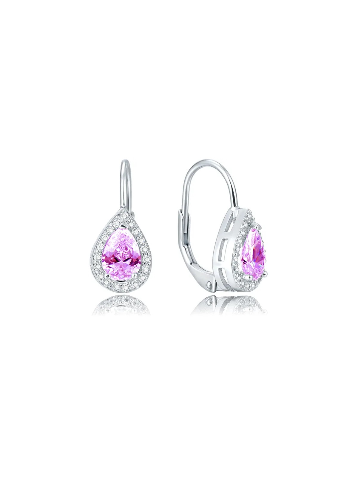 Beneto Orecchini in argento con cristallo rosa AGUC1162 donna