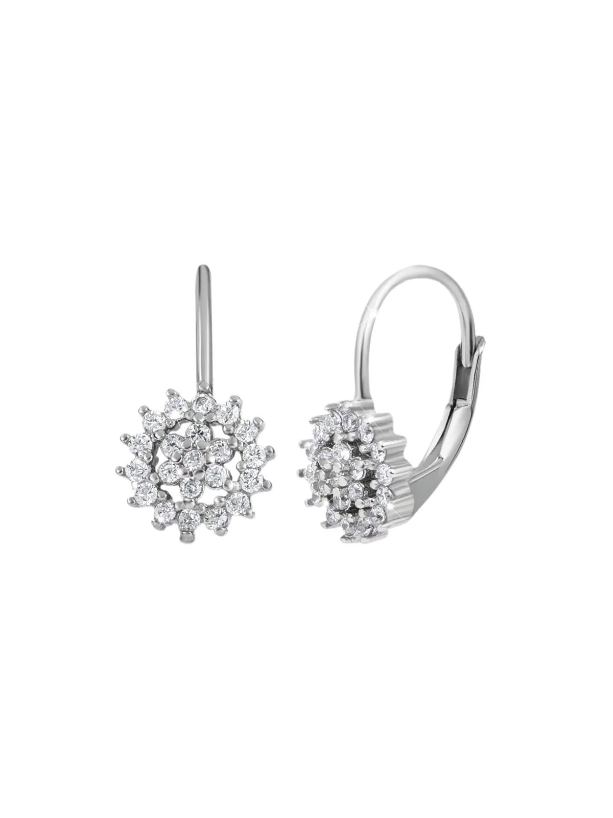 Orecchini Evolution Group in argento fiore bianco 11217.1 donna