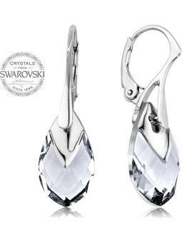 Levien Orecchini in cristallo Metcap a forma di pera scintillante donna