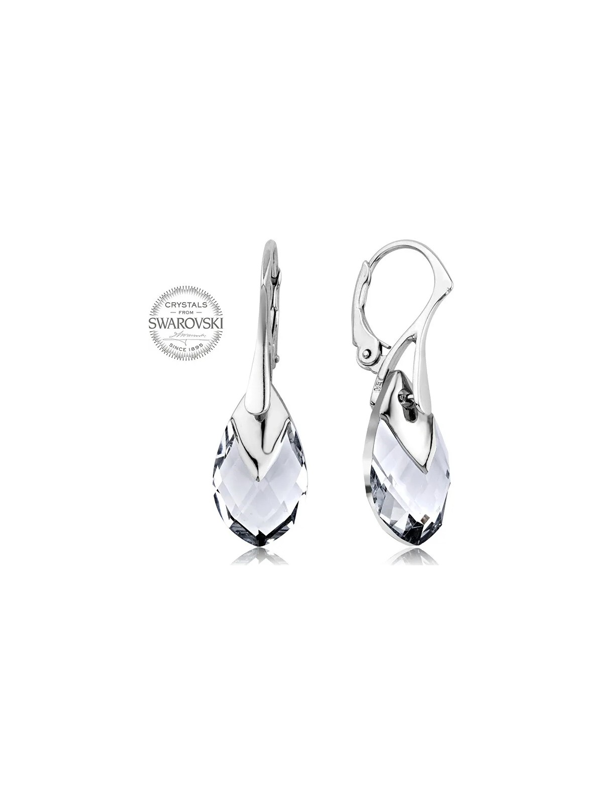 Levien Orecchini in cristallo Metcap a forma di pera scintillante donna
