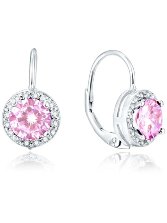 Beneto Orecchini in argento con cristilla rosa AGUC1159 donna