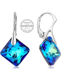 Levien Orecchini scintillanti con cristilla blu principessa donna