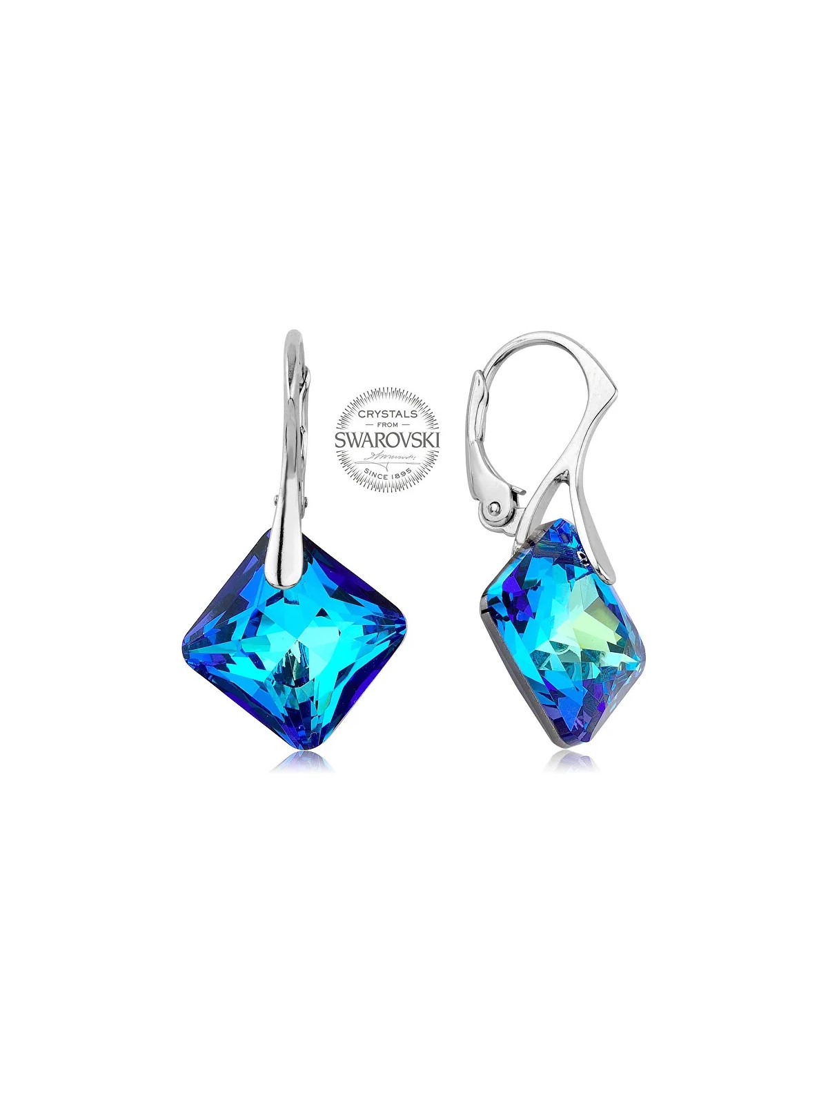 Levien Orecchini scintillanti con cristilla blu principessa donna