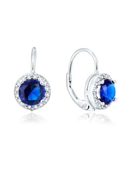 Beneto Orecchini in argento con cristilla blu AGUC1156 donna