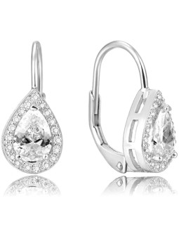 Beneto Orecchini in argento con cristallo rosa AGUC1160 donna