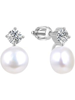 Beneto Orecchini in argento con vera perla TAGUP1649PS donna