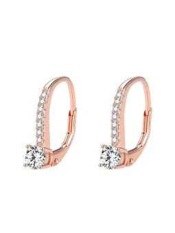 Beneto Orecchini in argento placcato oro rosa con cristilla AGUC1955-ROSE donna
