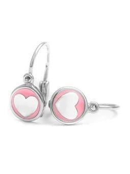 Beneto Orecchini a forma di cuore in argento per bambini AGUC1767D donna