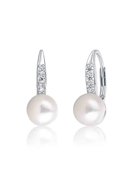 JwL Luxury Pearls Orecchini in argento con perla e zirconi JL0601 donna