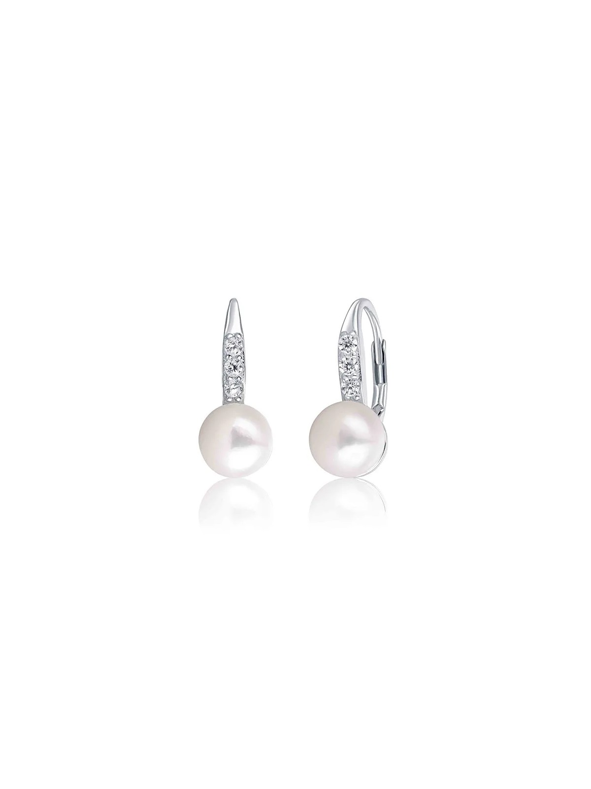 JwL Luxury Pearls Orecchini in argento con perla e zirconi JL0601 donna
