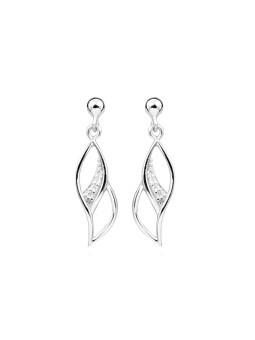 Gatto in argento moda con zirconi SC400 donna
