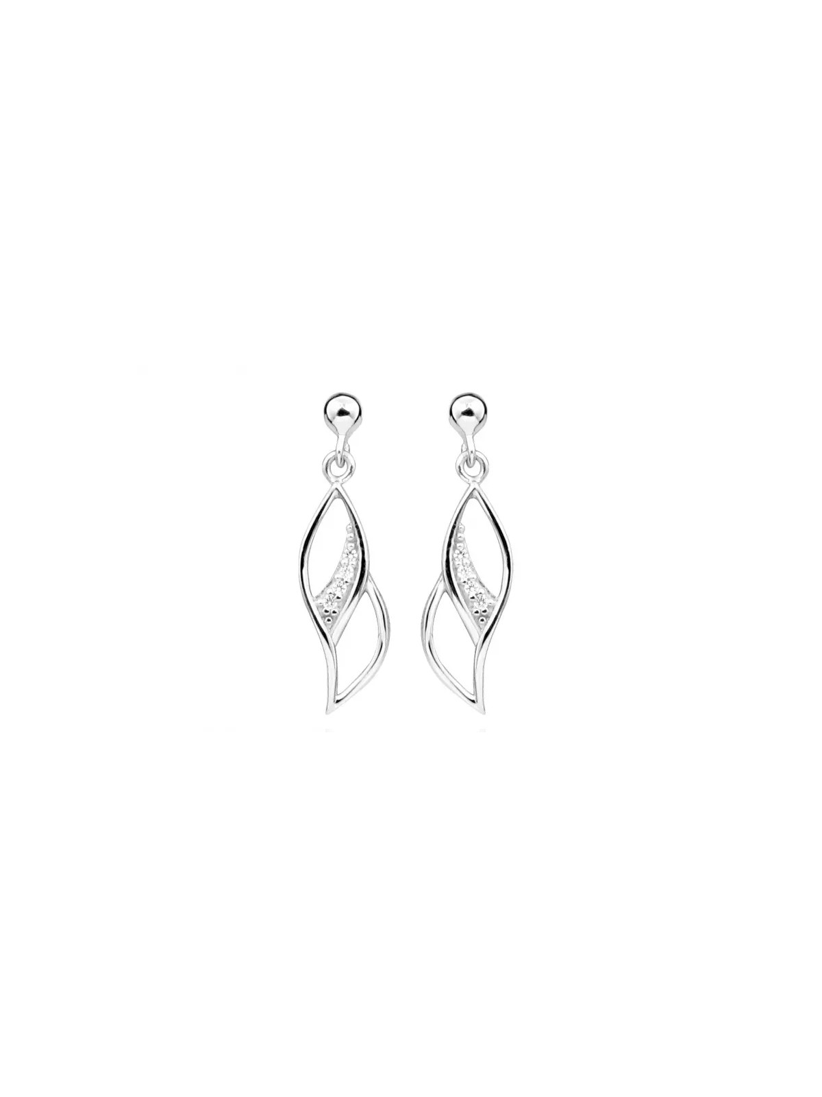 Gatto in argento moda con zirconi SC400 donna