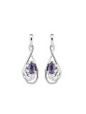 Gatto in argento moda con zircone ametista SC403 donna
