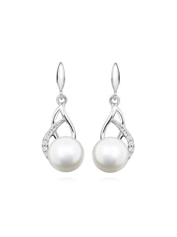 Silver Cat Delicati orecchini con perla e zirconi SC405 donna