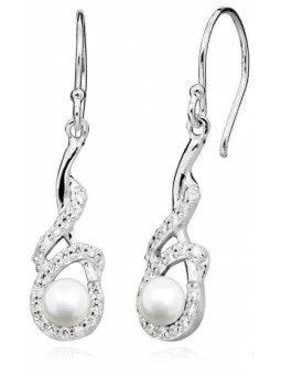 Silver Cat Delicati orecchini con perla e zirconi SC414 donna