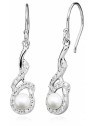 Silver Cat Delicati orecchini con perla e zirconi SC414 donna