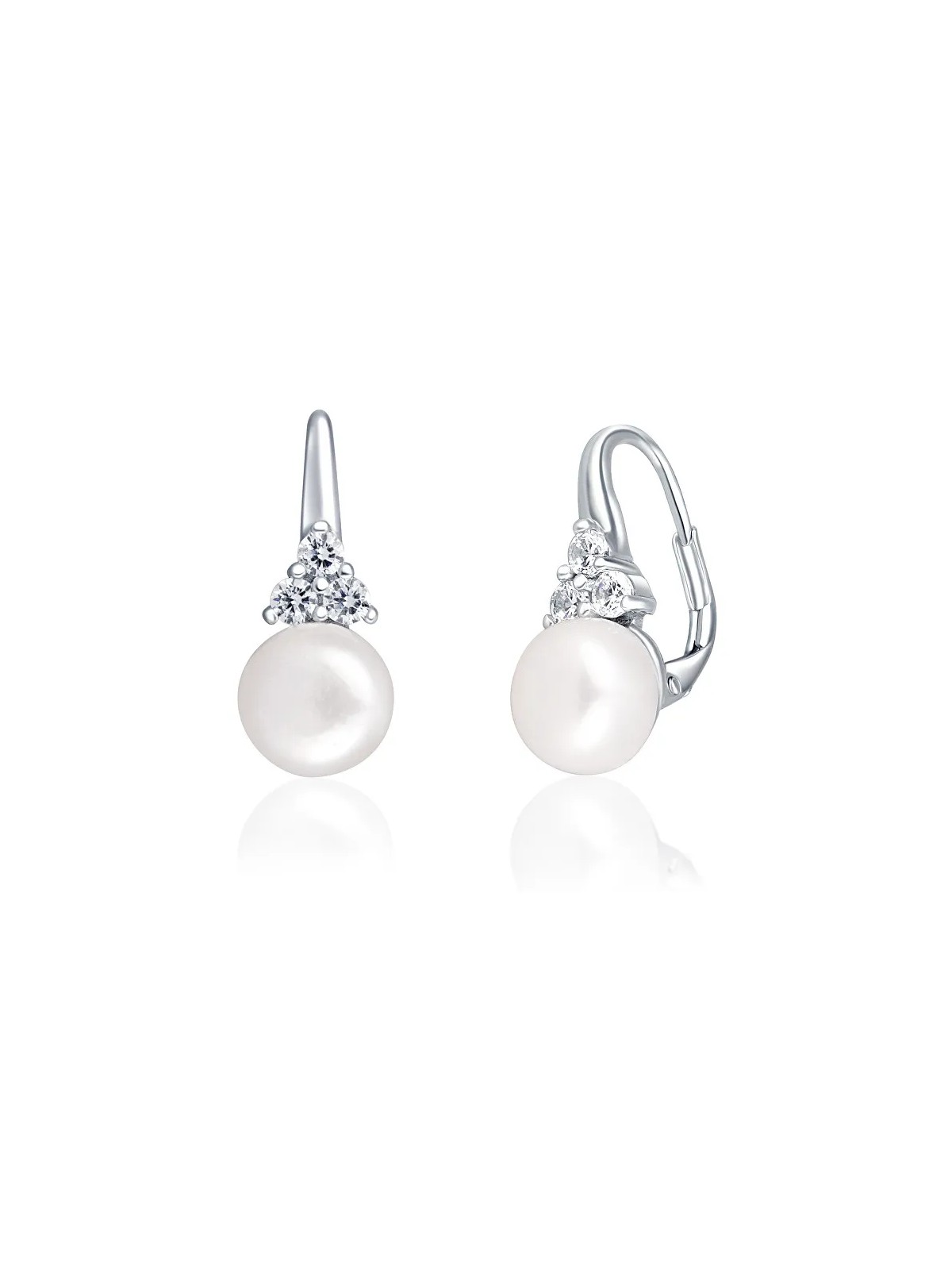 JwL Luxury Pearls Orecchini di lusso in argento con vera perla e zirconi JL0641 donna